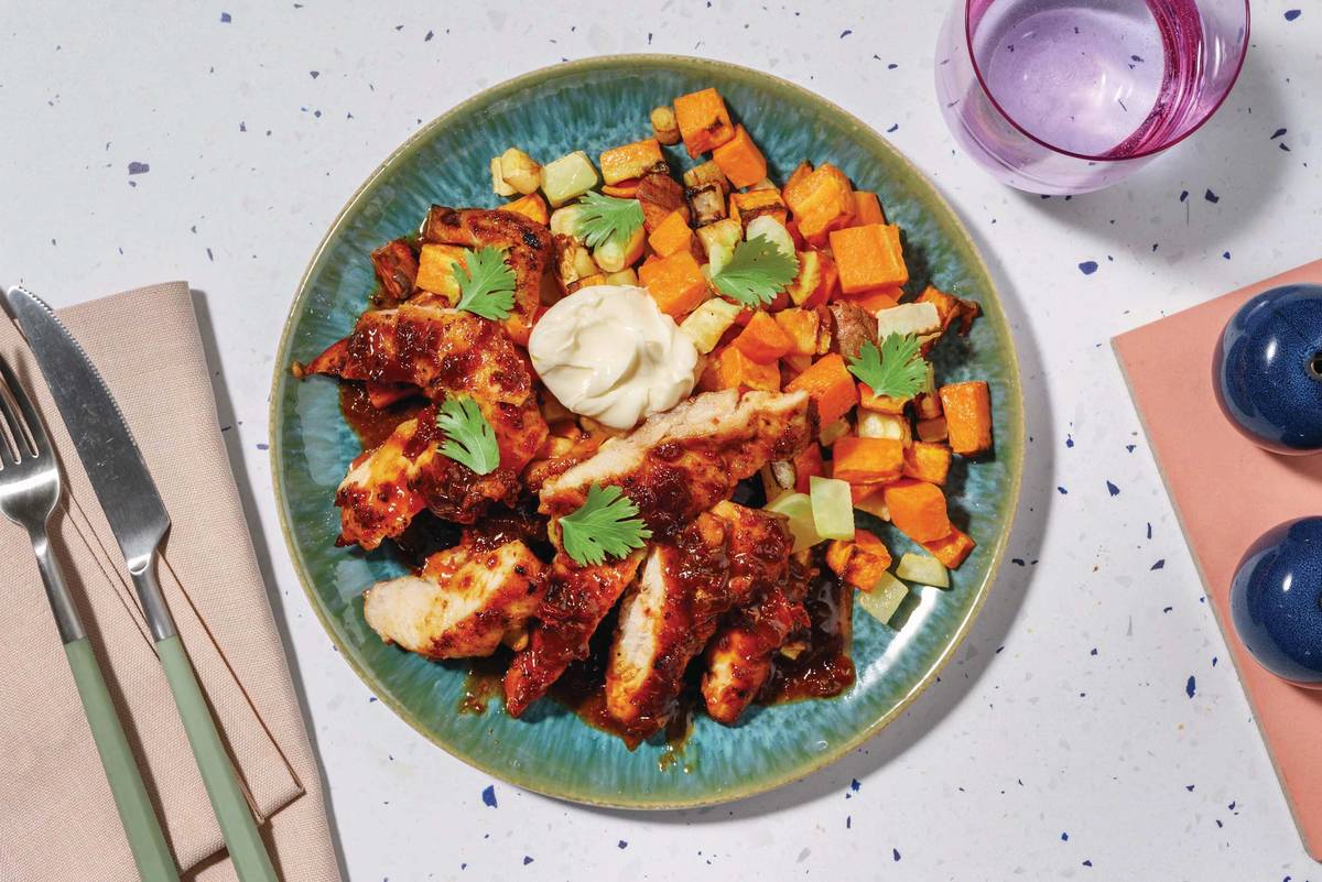 American Chicken & Roast Veggie Toss