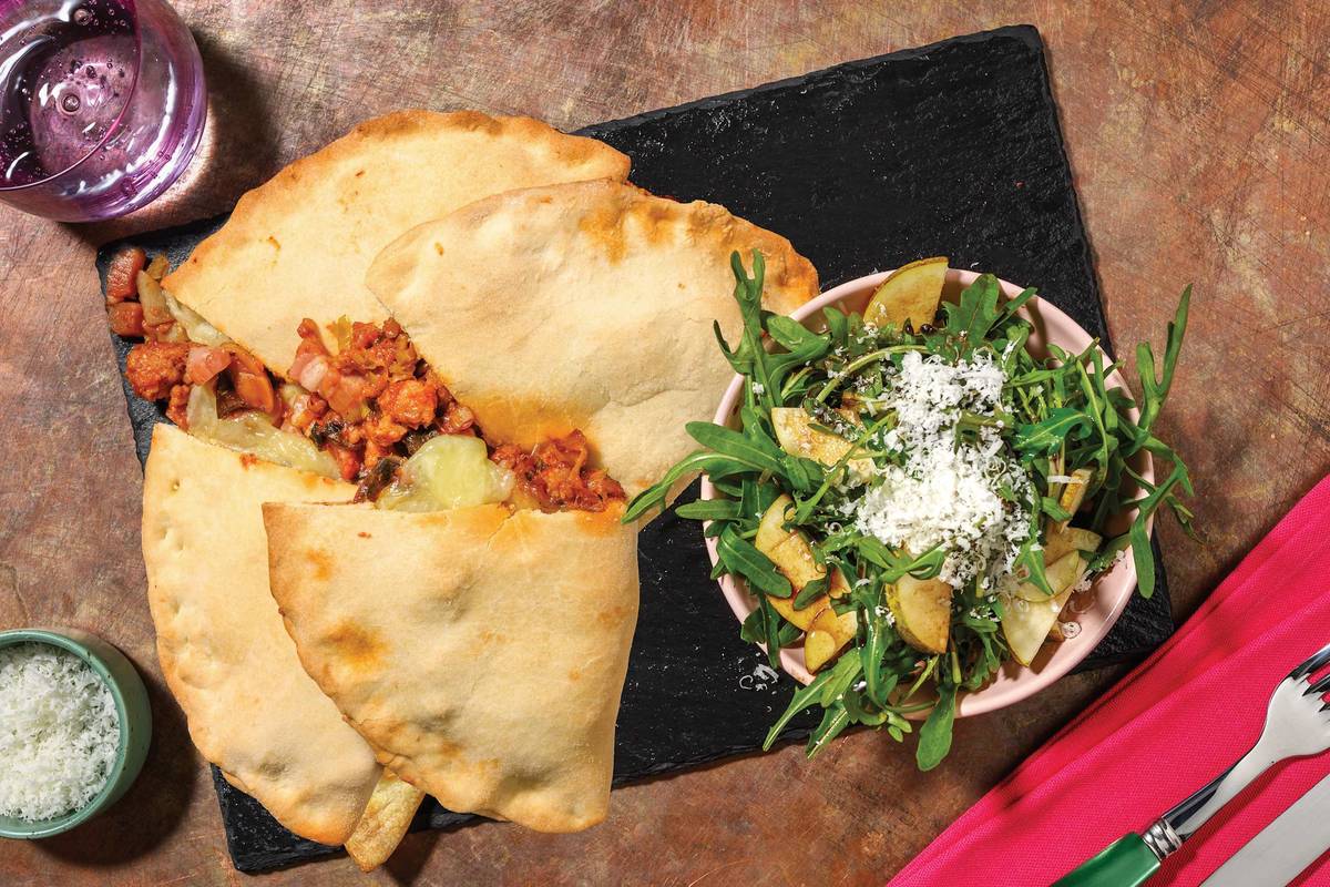 Cheesy Bacon & Mushroom Calzones