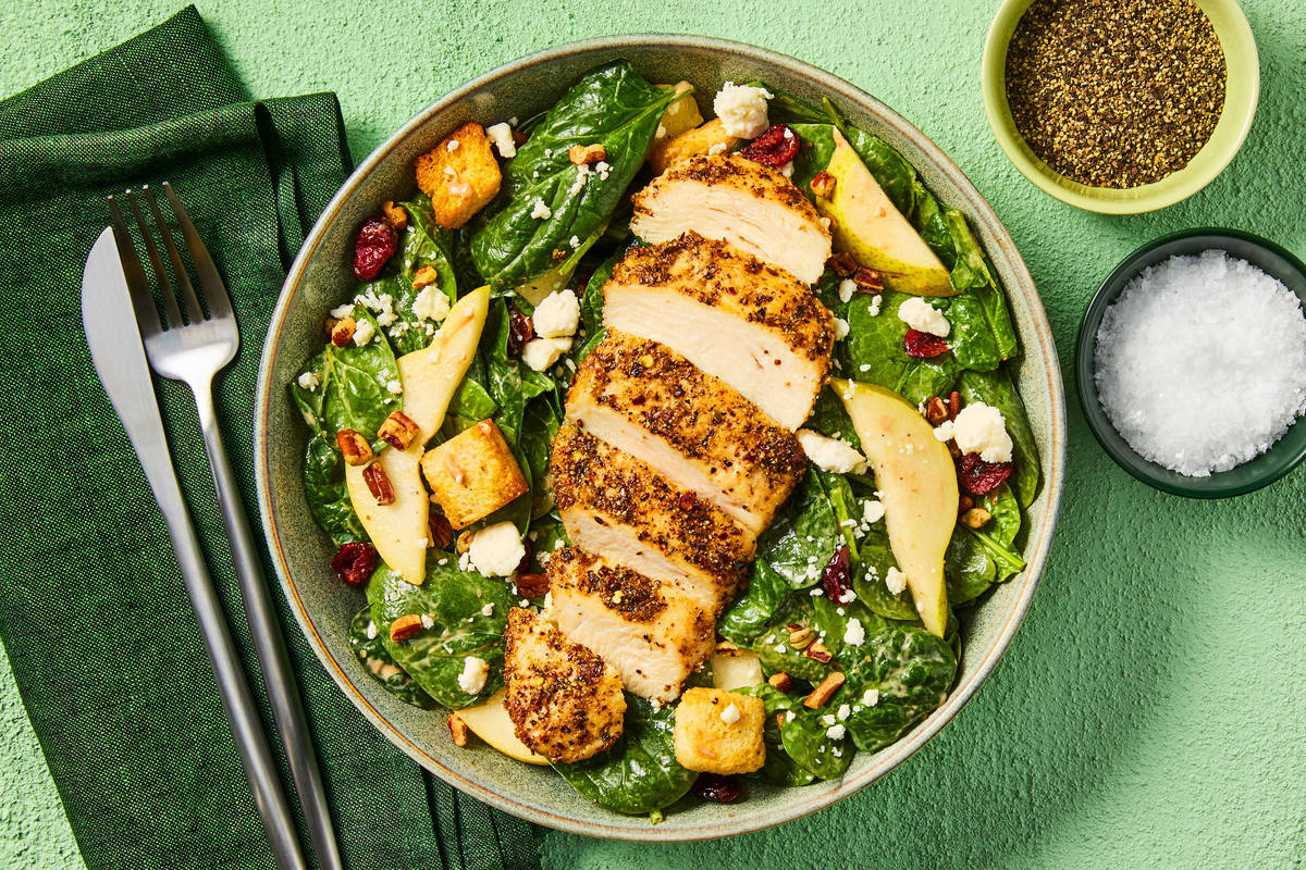 Harvest Chicken, Spinach & Feta Salad