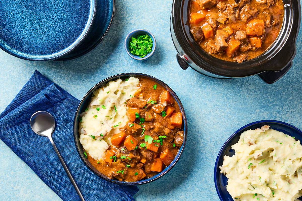 Slow Cooker Beef, Carrot & Mushroom Stew