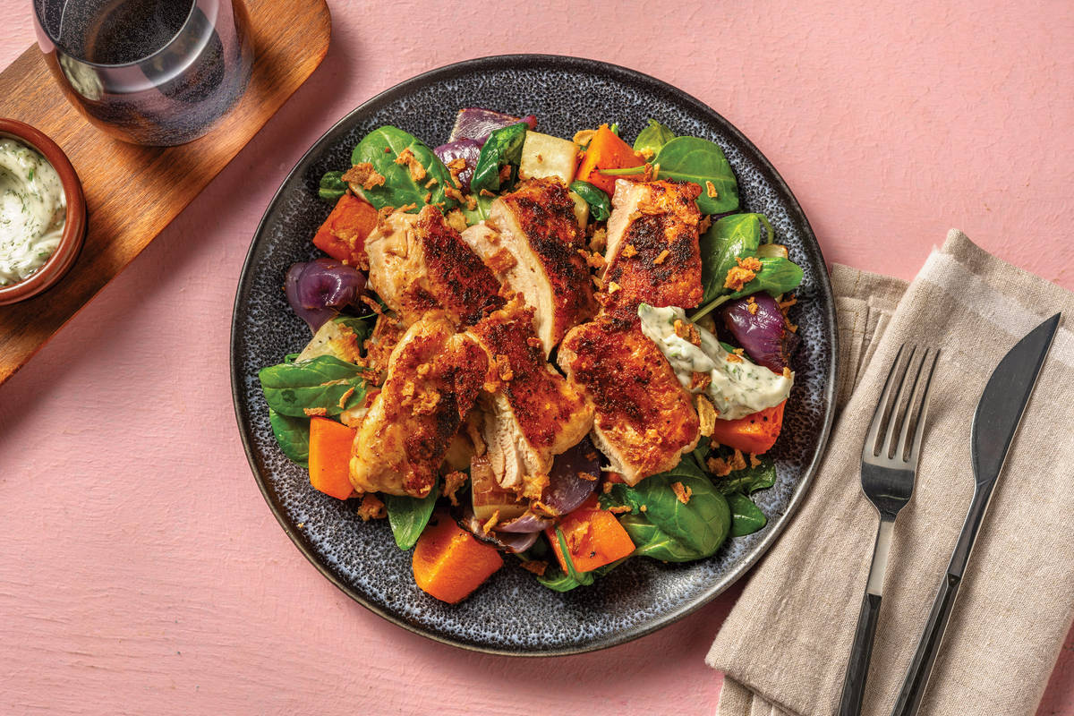Kiwi Haloumi & Roast Pumpkin Toss