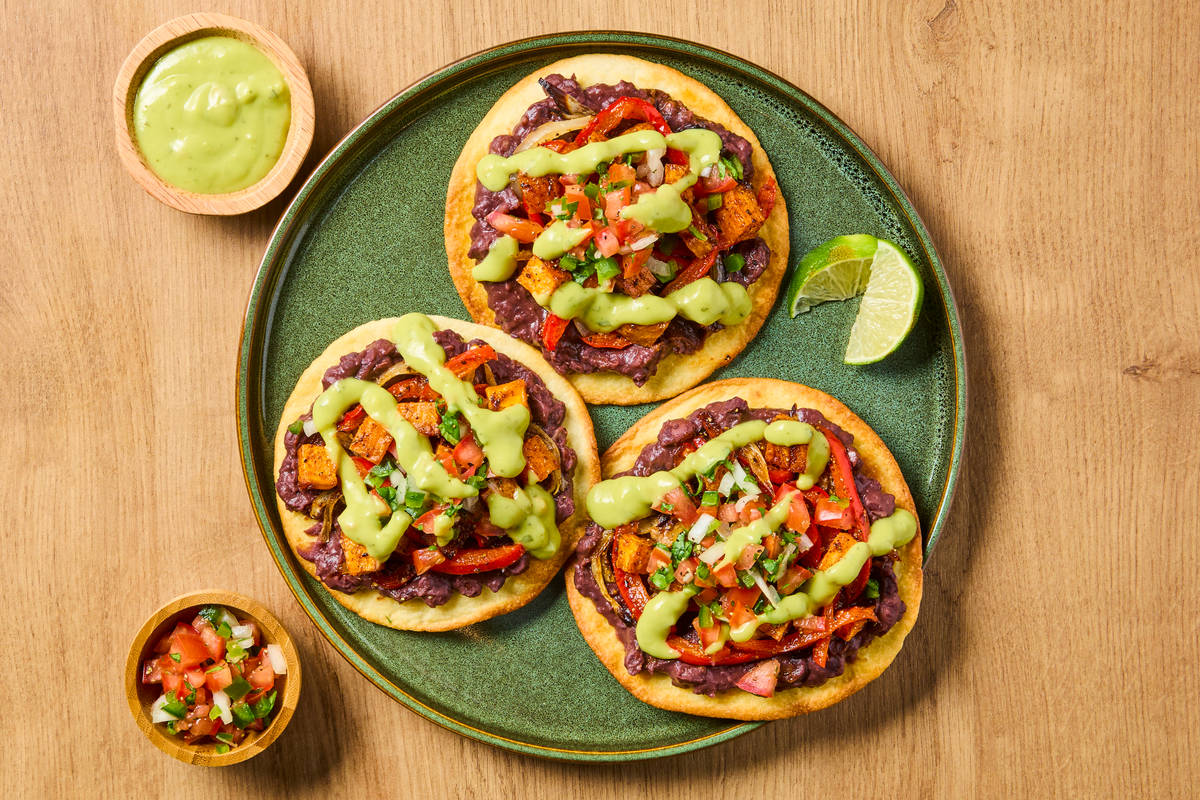 Turkey, Sweet Potato & Bean Tostadas