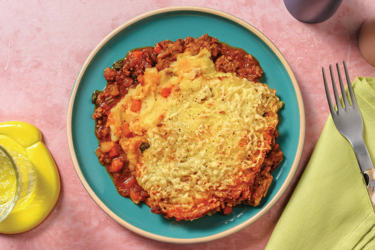 Double Mumbai-Style Beef, Pork & Veggie Pie