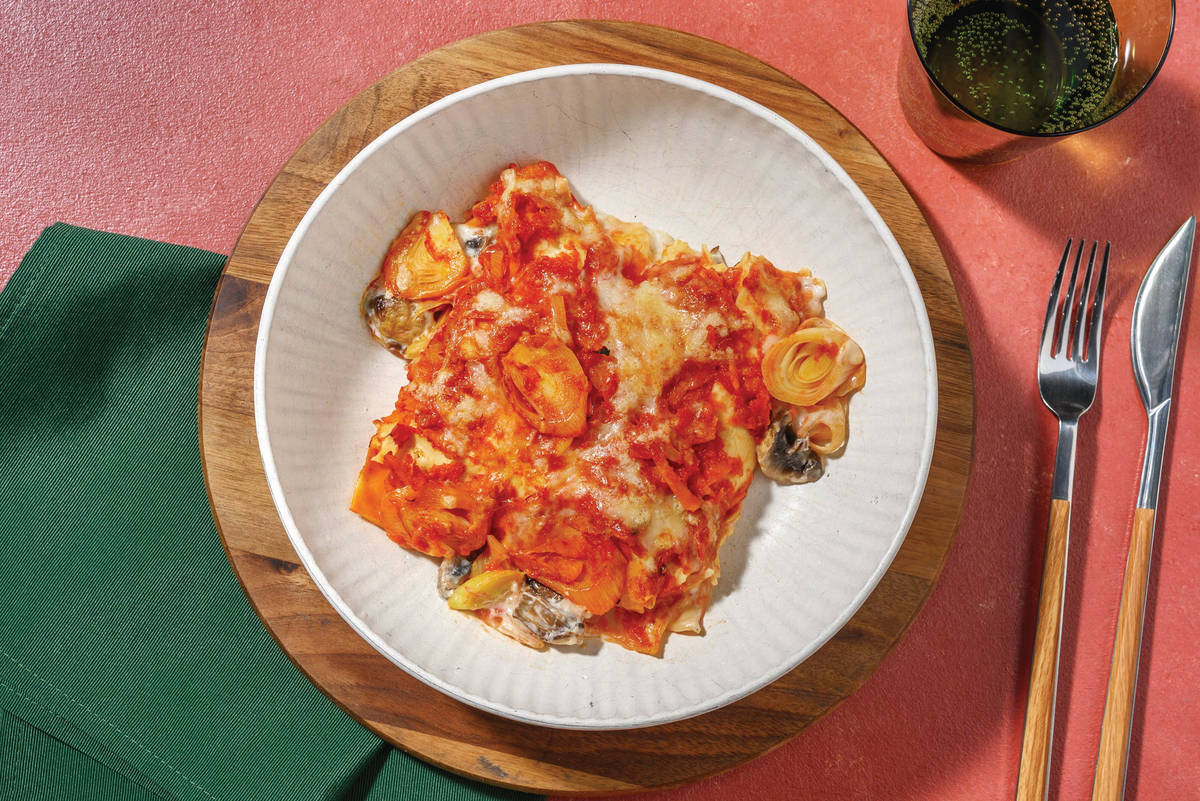 Hearty Bacon, Mushroom & Leek Lasagne