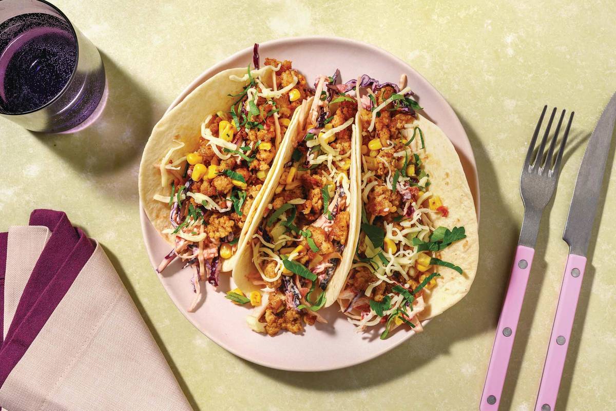 Quick Tex-Mex Beef & Cheddar Tacos