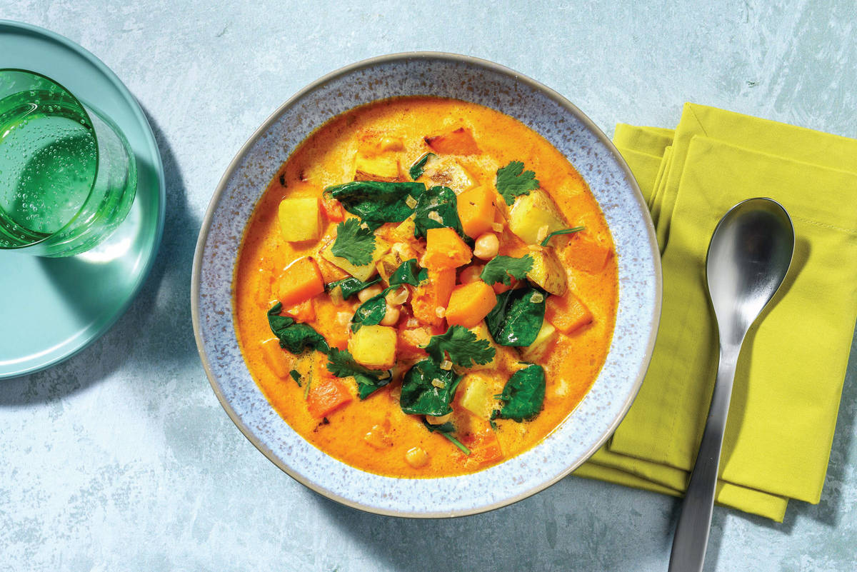 Chermoula Chicken, Chickpea & Roast Veggie Soup