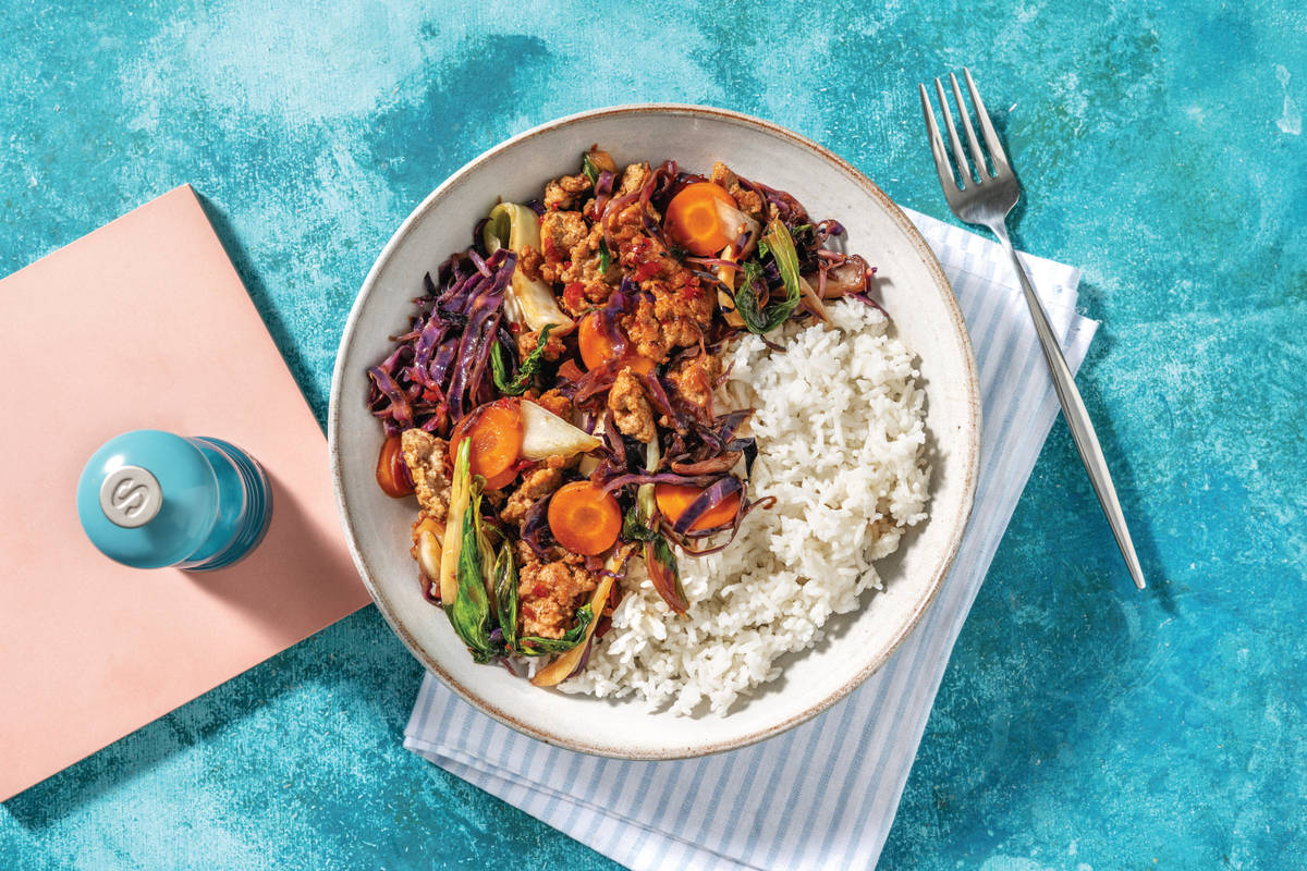 Sticky Ginger Pork & Veggie Stir-Fry