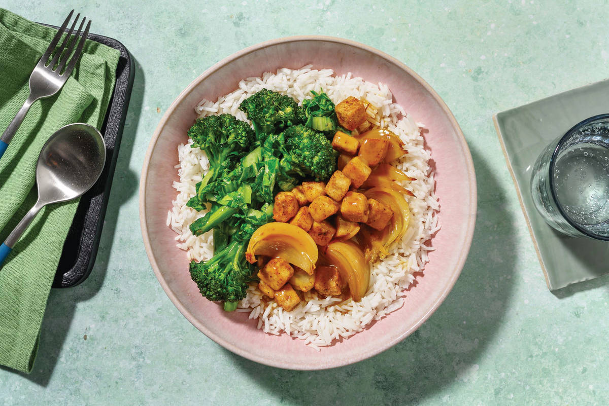 Sweet Soy Tofu, Chicken & Katsu Curry