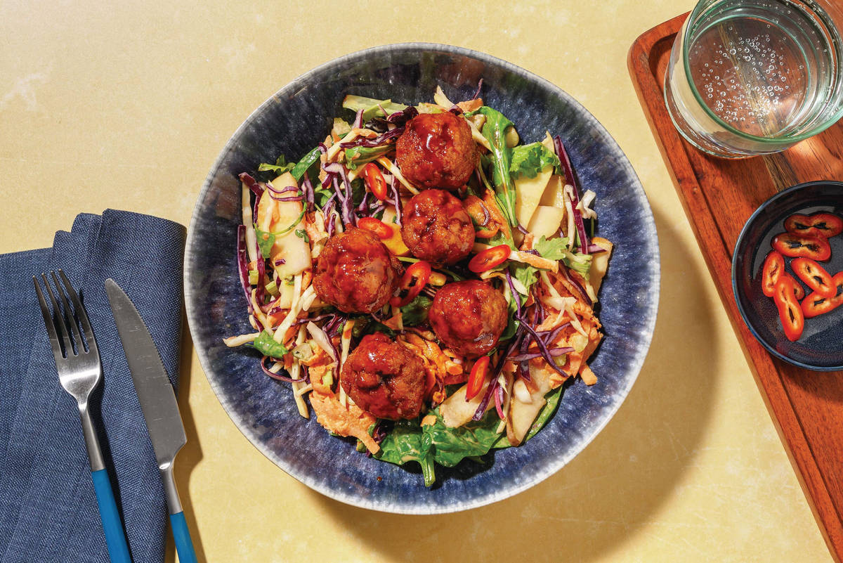 Quick Double Honey-Soy & Ginger Pork Meatballs