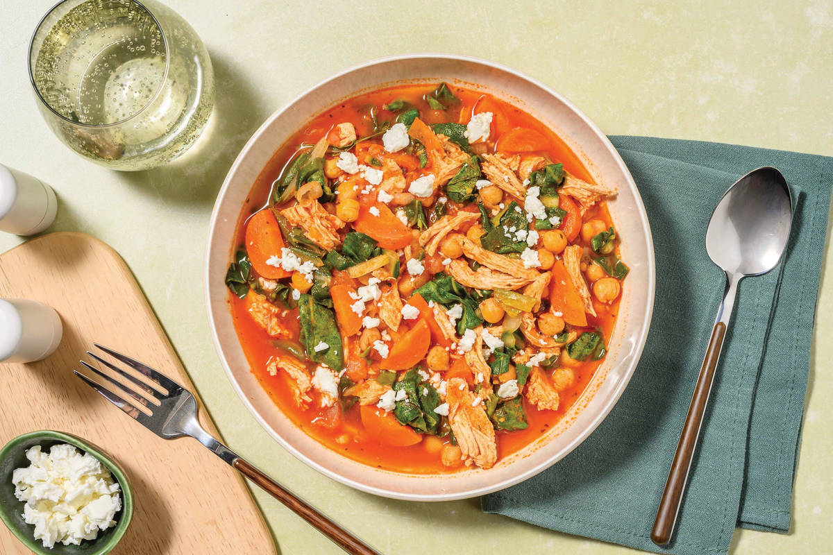 Middle Eastern Double Chicken & Chickpea Soup