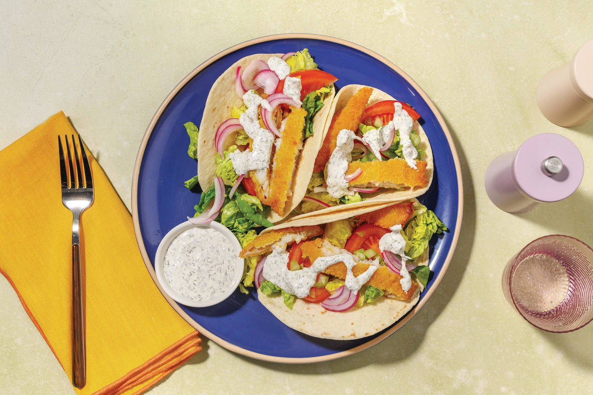 Quick Chicken & Cos Salad Tacos