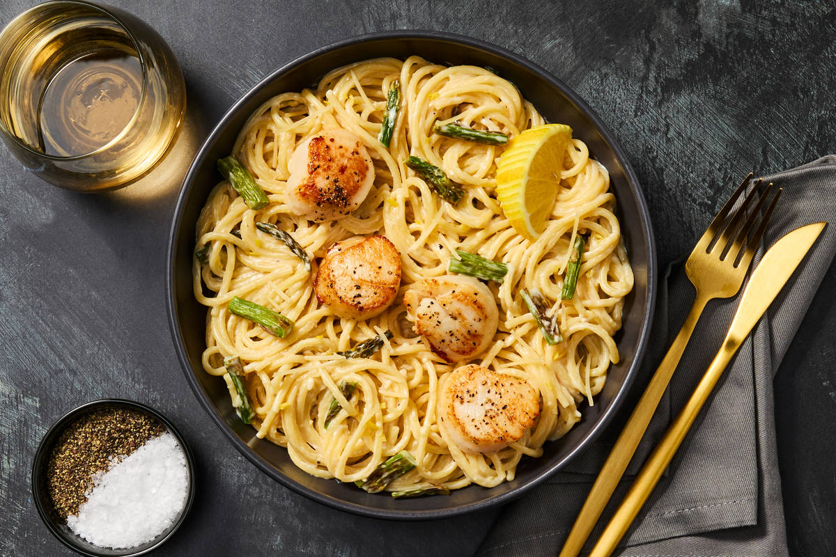 Buttery Scallops & Parmesan Spaghetti