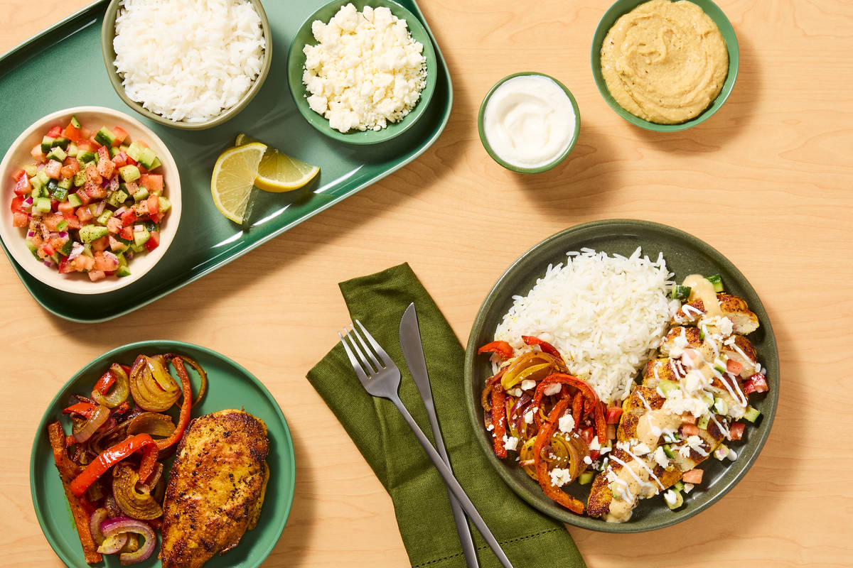Loaded Shawarma-Style Chicken & Rice Bar