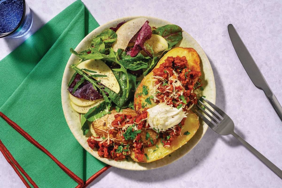 Loaded Beef & Bacon Jacket Potatoes