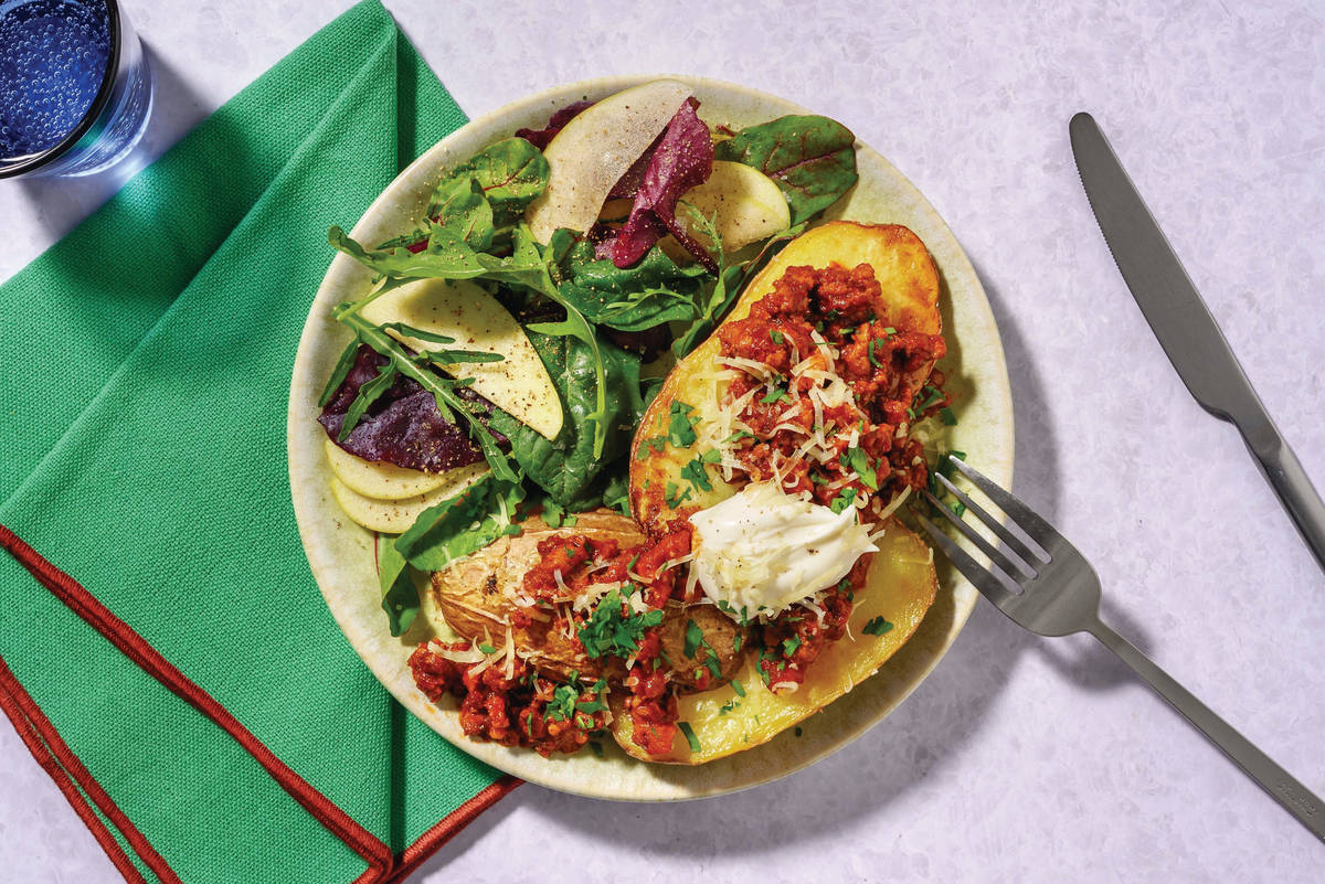 Loaded Beef & Bacon Jacket Potatoes