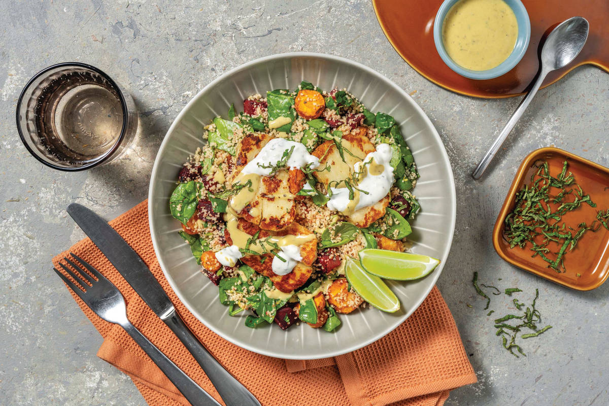Golden Haloumi & Lime Couscous