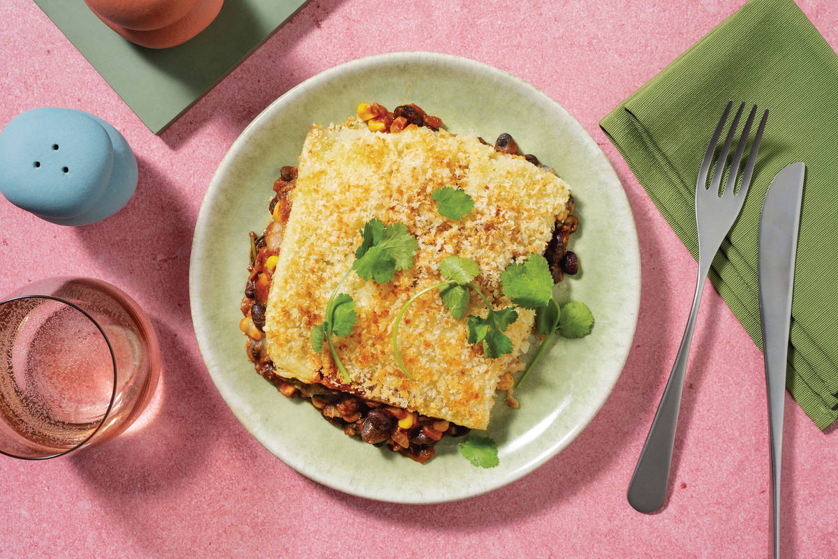 Mexican Bean, Bacon & Veggie Pie
