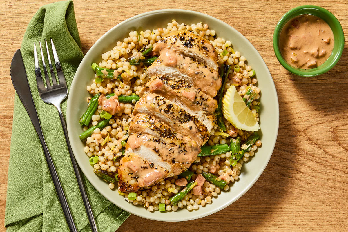 Chicken Thyme with Asparagus Couscous