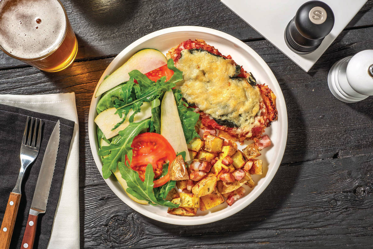 Chicken Parmigiana & Rosemary-Bacon Potatoes