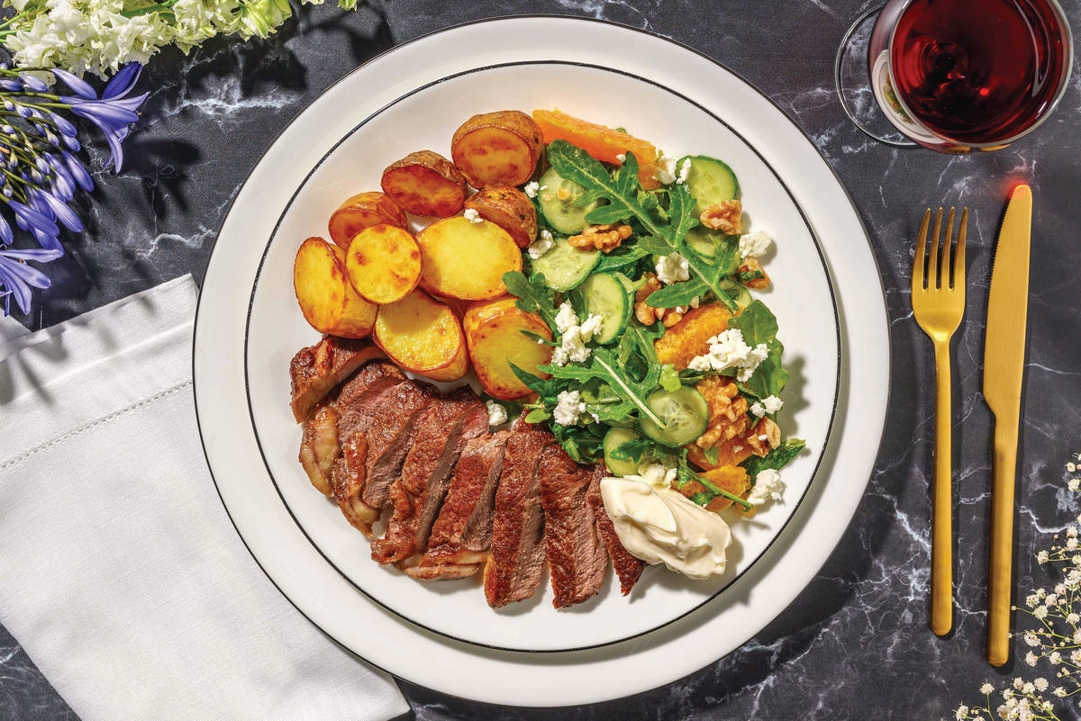 Porterhouse Steak & Roasted Chat Potatoes