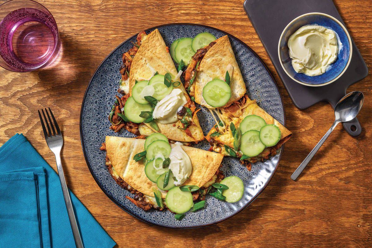 Tex-Mex Black Bean Quesadillas