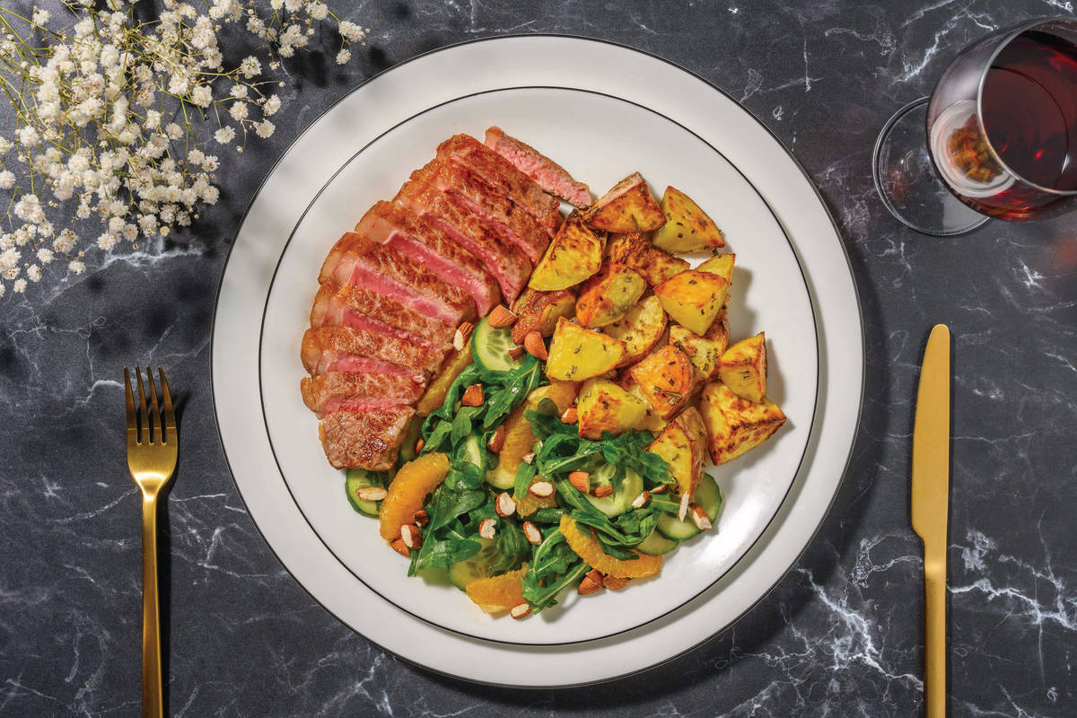 Sirloin Steak & Herby Potatoes