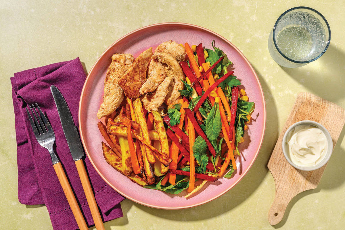 Double Mexican Chicken & Veggie Fries