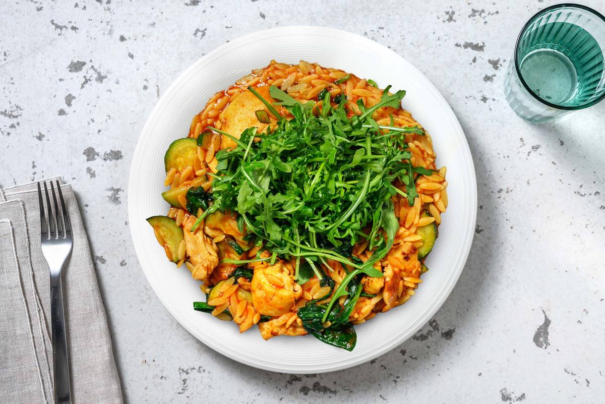 Quick Smokey Chicken & Courgette Risoni 