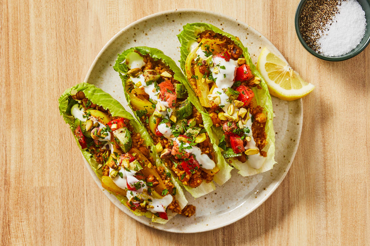 Shawarma Chicken & Chickpea Lettuce Wrap