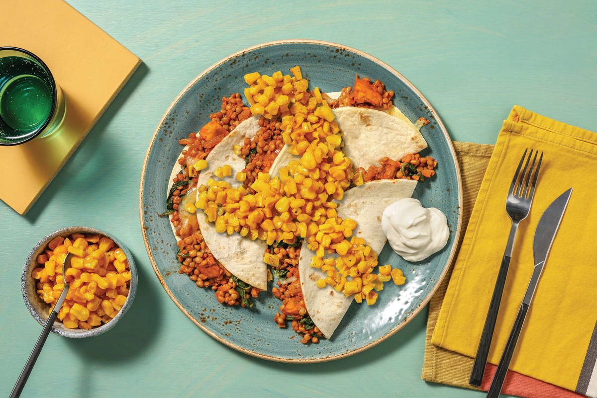 Mumbai-Spiced Lentil & Kumara Dosa-Dillas