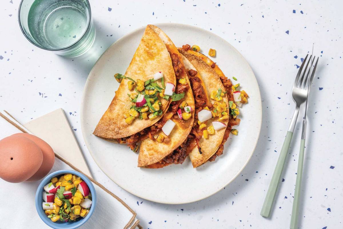 Mexican Beef Mince Quesadillas
