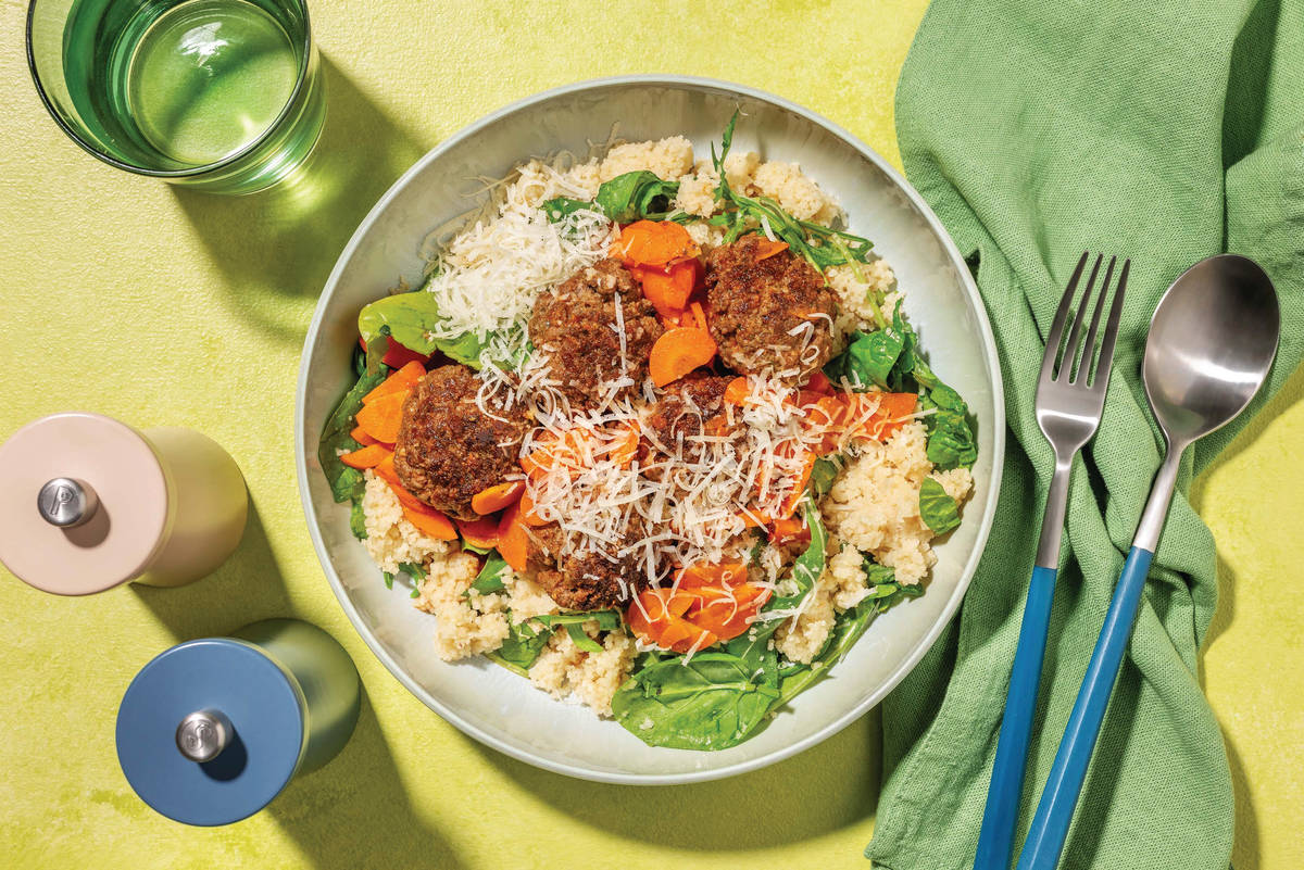 Saucy Pesto Beef Meatballs