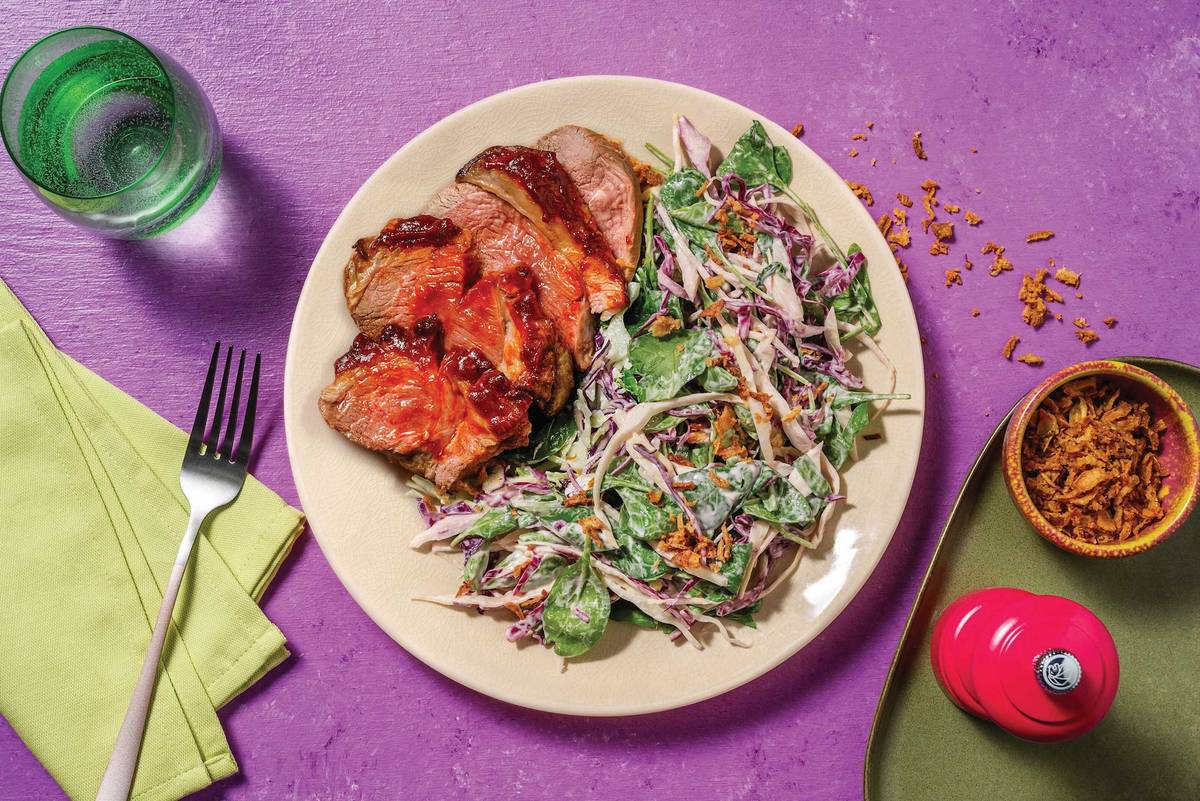 HelloHero: Garlic-Glazed Roast Lamb Rump