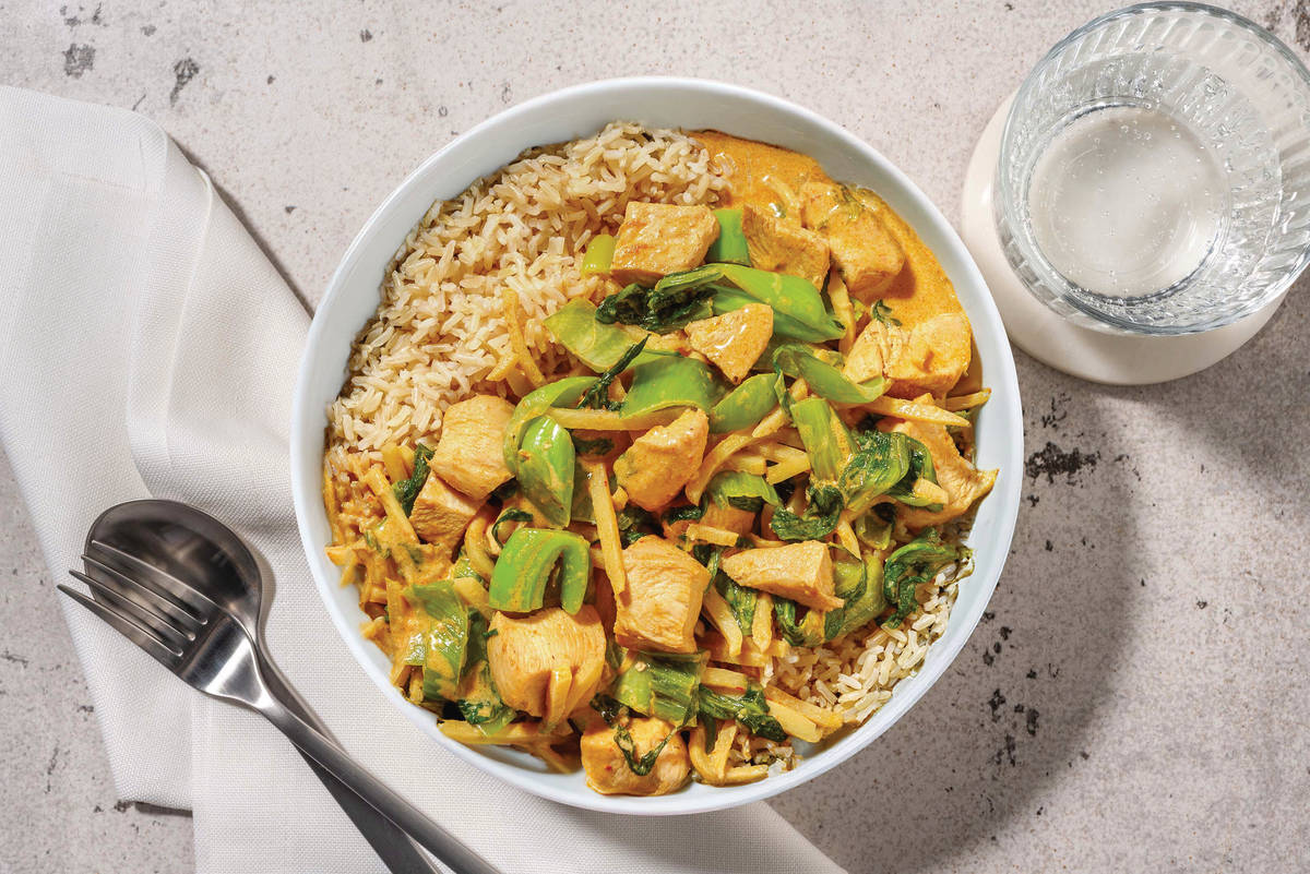 Mild Thai Red Chicken Curry & Rice