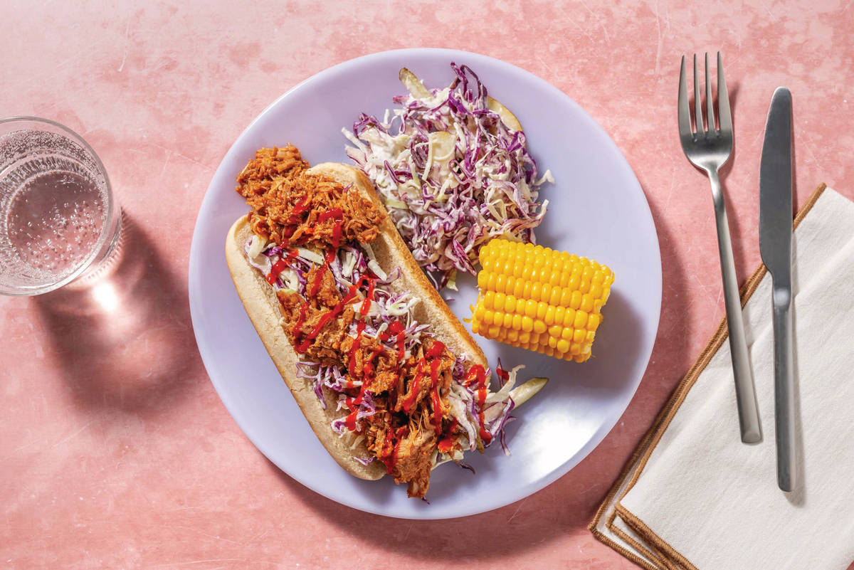 Quick Korean-Style Chicken Sub & Creamy Slaw