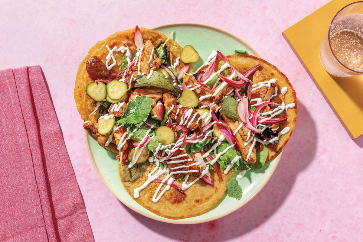 Double Indian-Spiced Chicken & Chickpea Pancakes