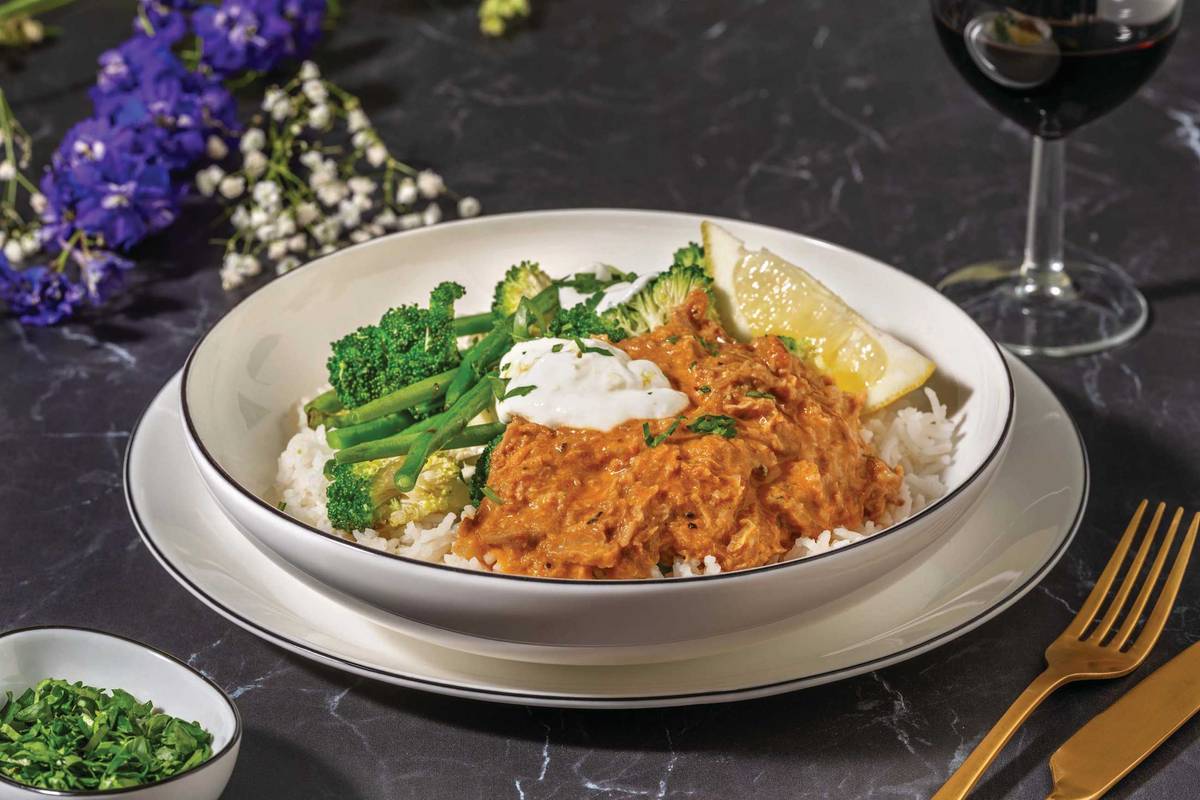 Lamb Shoulder Korma & Garlic Green Beans