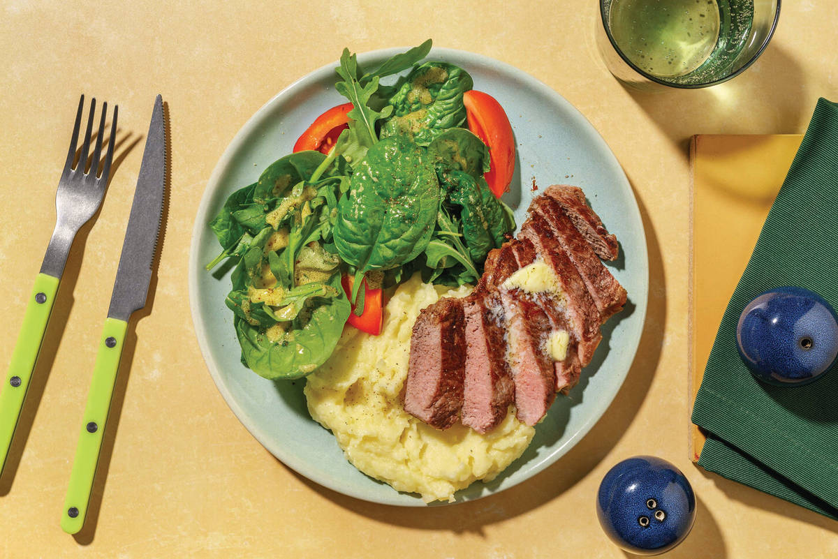 Double Beef Rump & Rocket-Tomato Salad