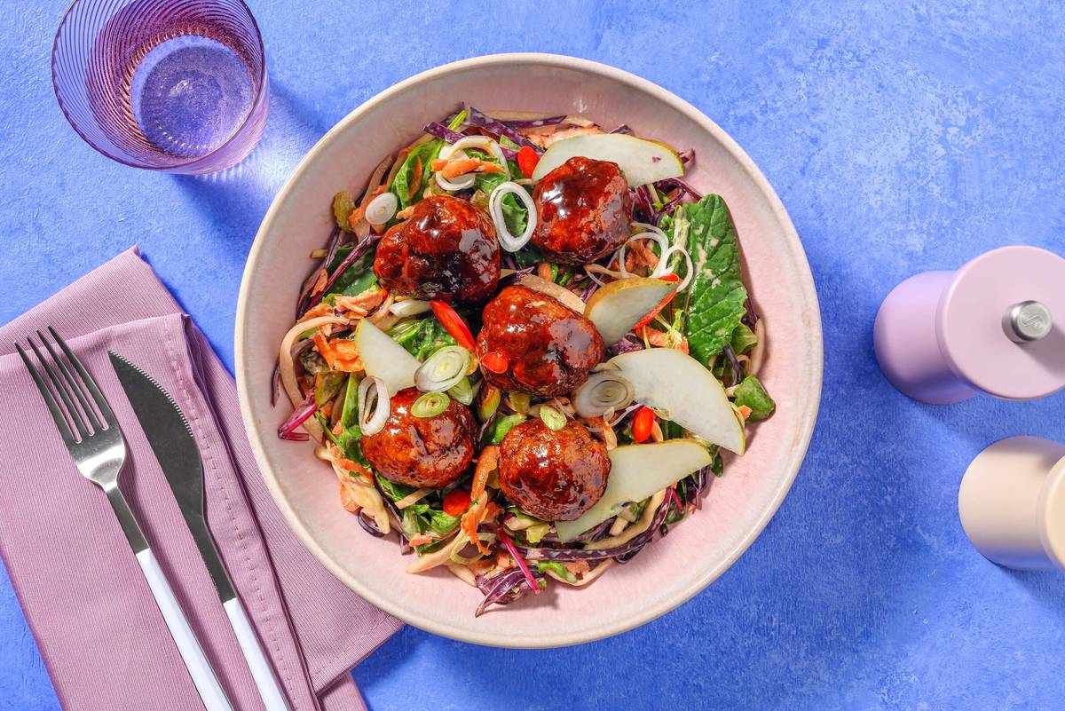 Easy Honey-Soy & Ginger Beef & Pork Meatballs