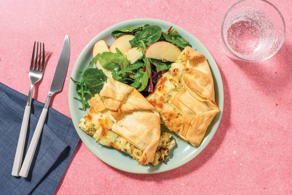 Cheesy Bacon Cauliflower Galette