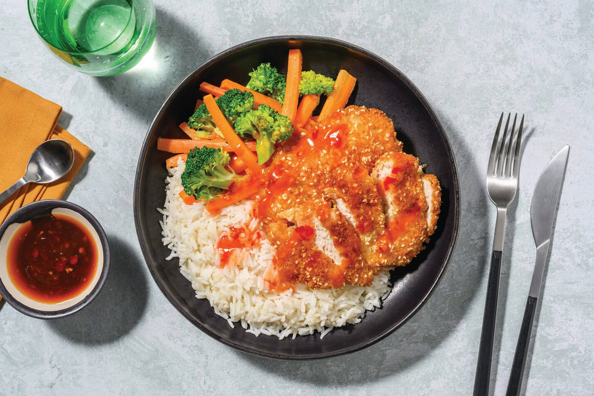 Sweet Chilli Crumbed Chicken & Broccoli