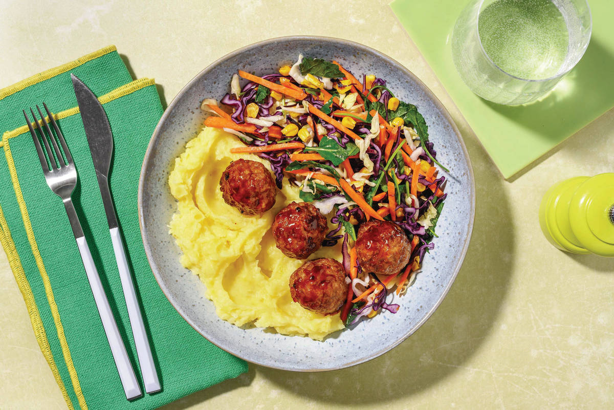 BBQ-Glazed Beef Meatballs
