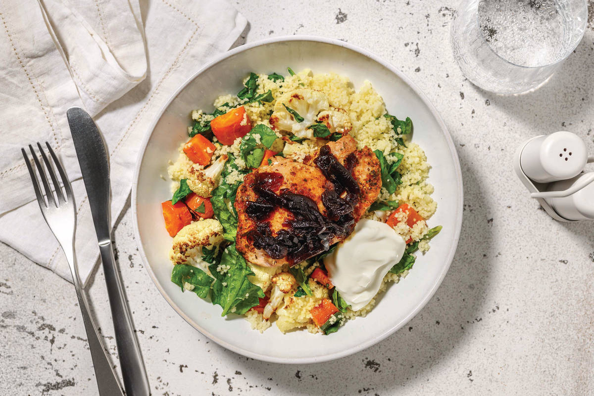 Double Mumbai Chicken & Roast Veggie Couscous
