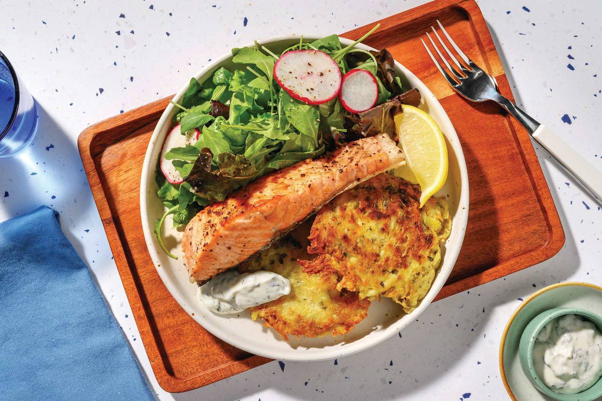 Double Seared Salmon & Crispy Potato Rosti