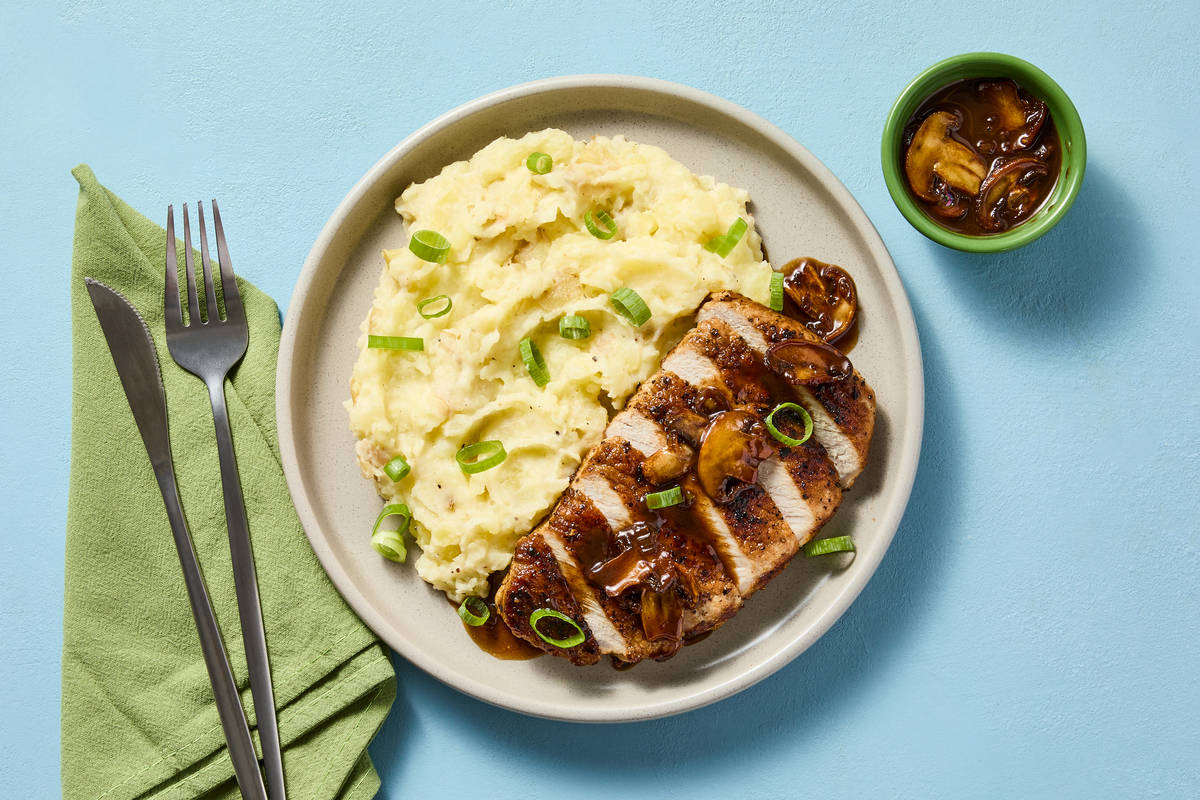 Pork Chops with Balsamic Mushroom Sauce