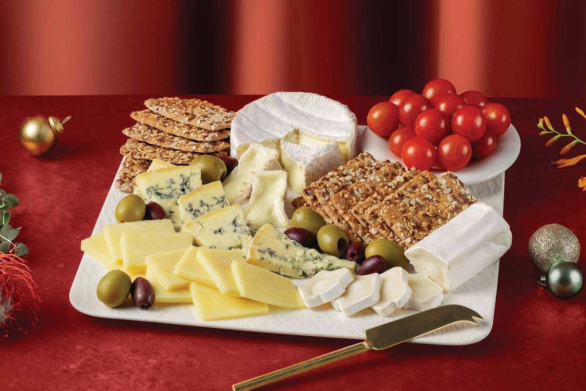 Festive Cheerful Cheese Platter