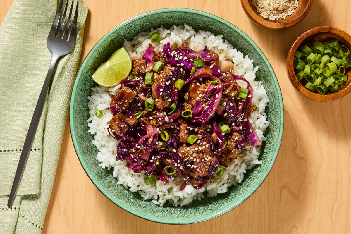 Moo Shu Beef Bowls
