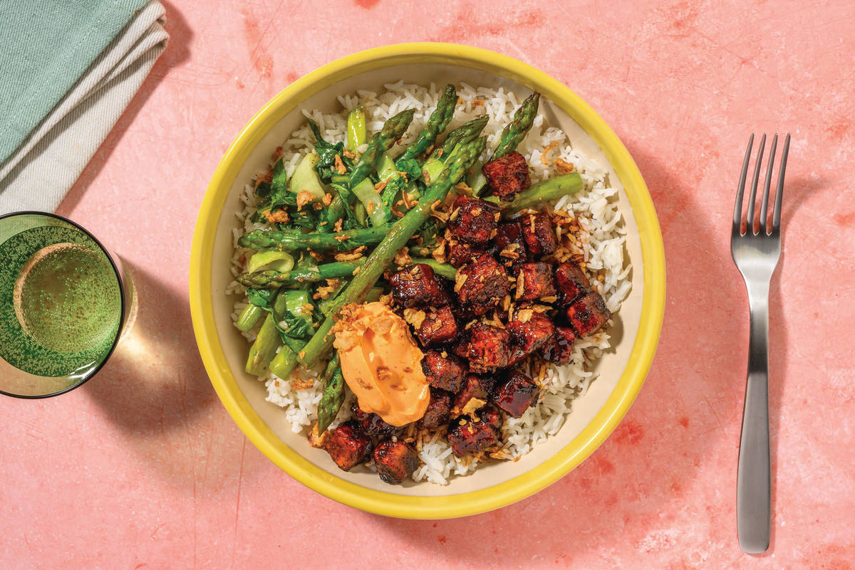 Asian Chicken, Tofu & Asparagus Stir-Fry