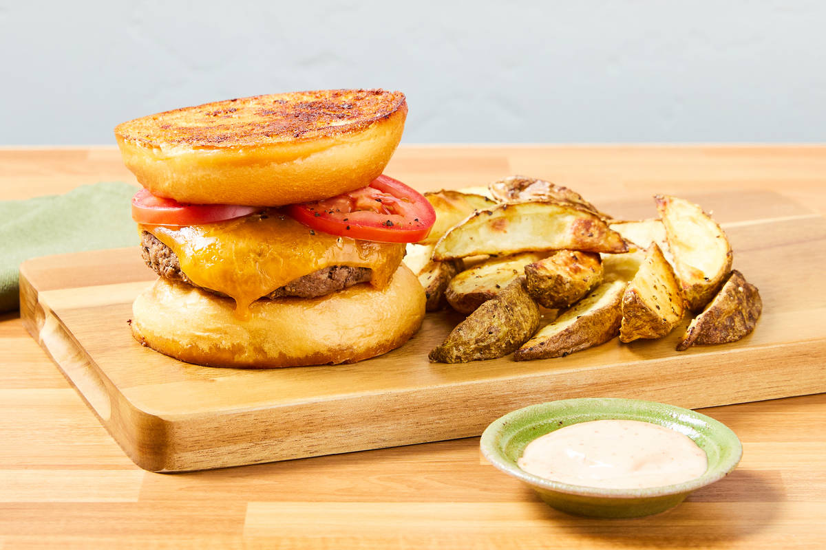 Spicy Ranch Garlic Bread Cheeseburgers