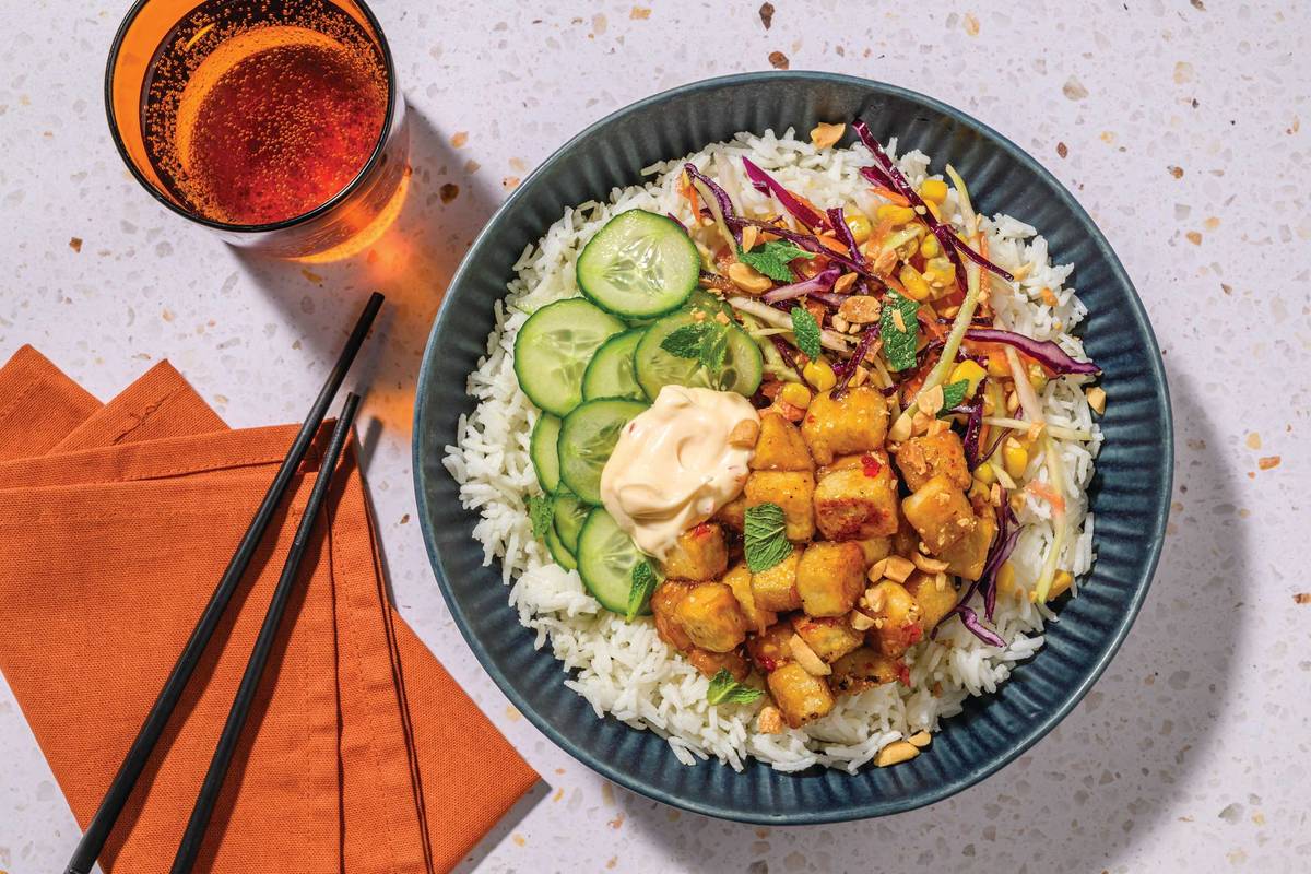 Sweet Chilli & Ginger Tofu Rice Bowl